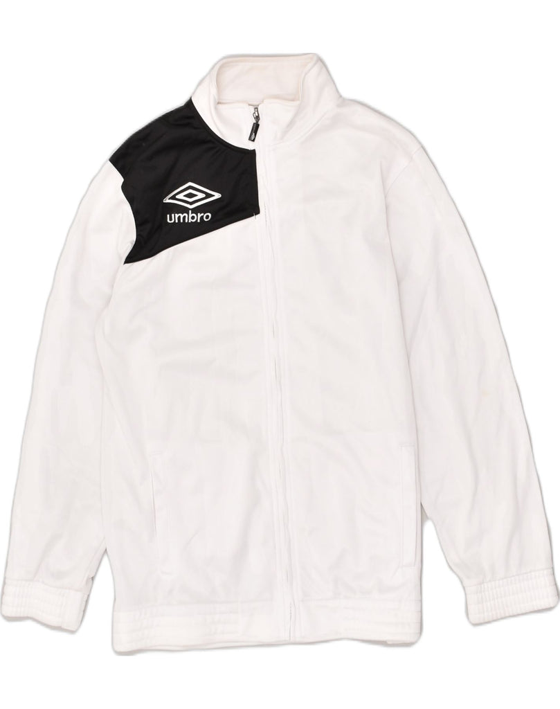 UMBRO Mens Tracksuit Top Jacket XS White Colourblock Polyester | Vintage Umbro | Thrift | Second-Hand Umbro | Used Clothing | Messina Hembry 