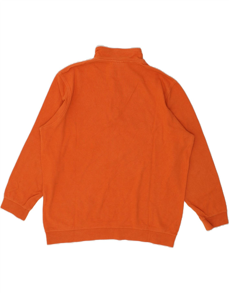 LACOSTE Mens Zip Neck Sweatshirt Jumper Size 6 XL Orange Cotton | Vintage Lacoste | Thrift | Second-Hand Lacoste | Used Clothing | Messina Hembry 