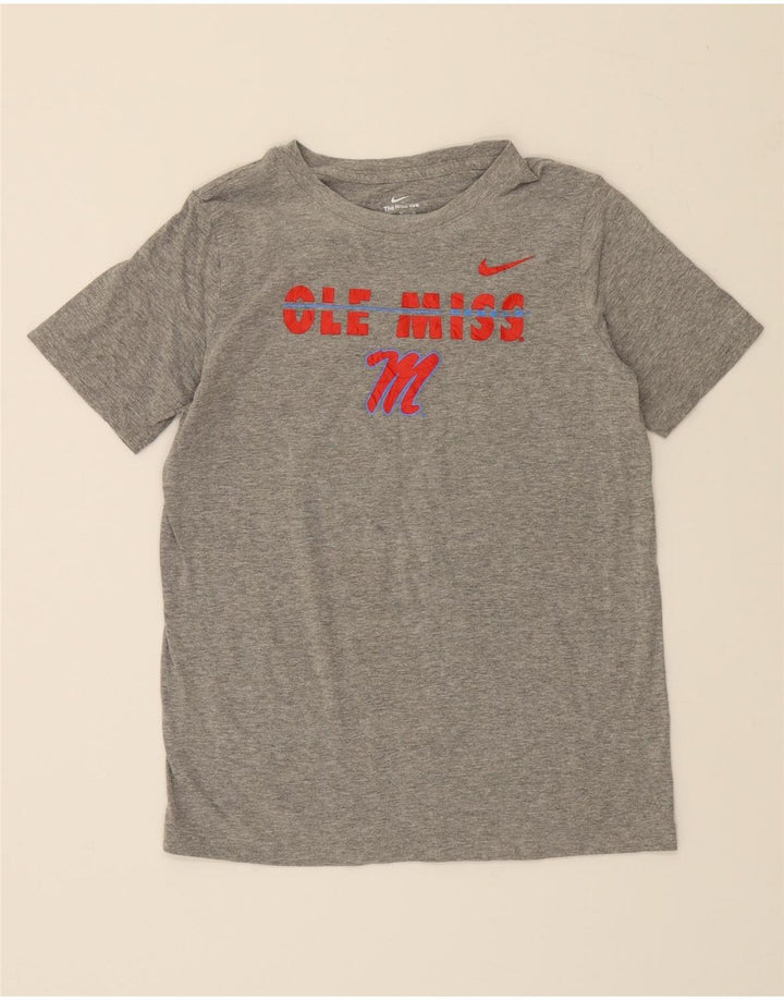 NIKE Boys Graphic T-Shirt Top 13-14 Years XL Grey Vintage Nike and Second-Hand Nike from Messina Hembry 