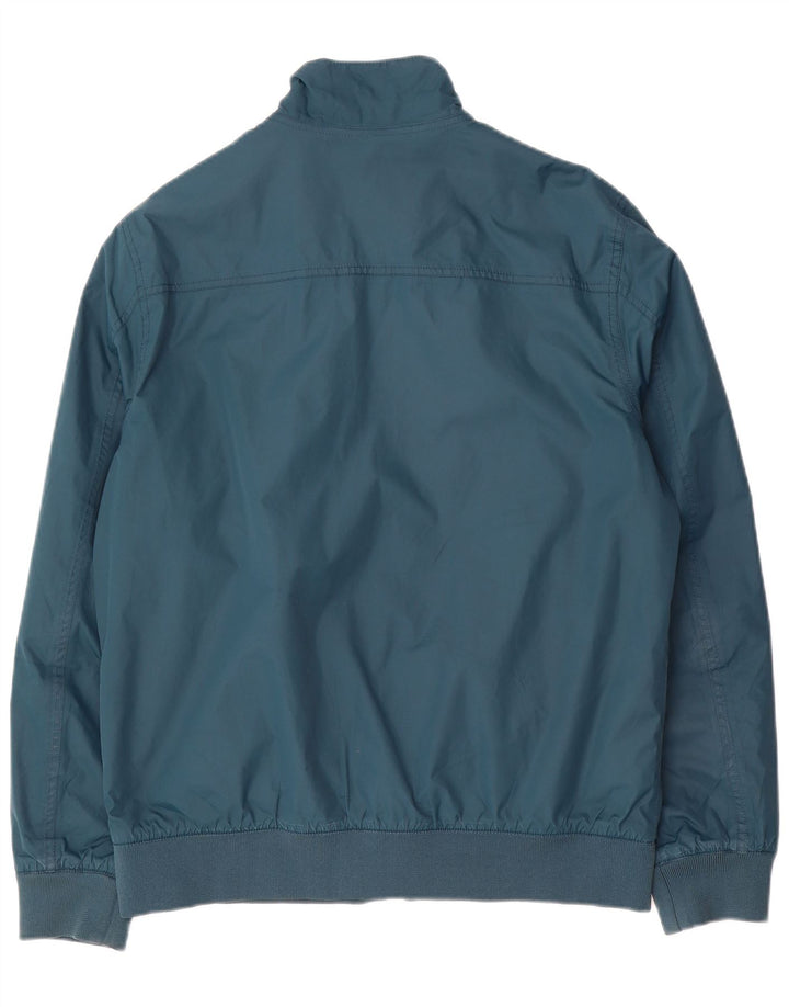 Timberland Mens Bomber Rain Jacket UK 40 Large Blue Polyester