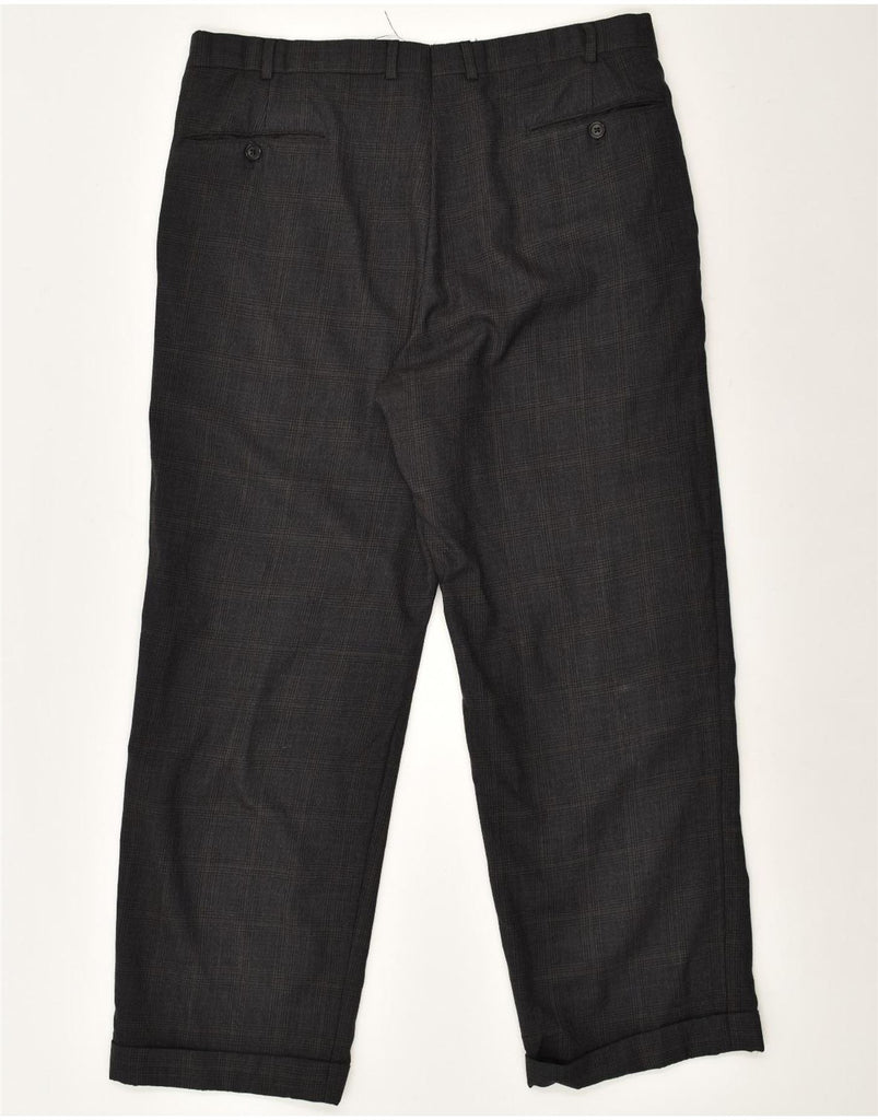 BROOKS BROTHERS Mens Pegged Chino Trousers W34 L27 Grey Houndstooth | Vintage Brooks Brothers | Thrift | Second-Hand Brooks Brothers | Used Clothing | Messina Hembry 