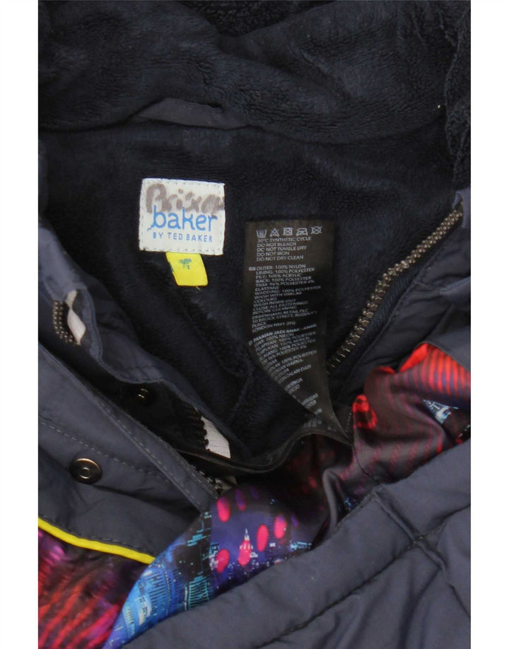 Ted Baker Boys Hooded Padded Jacket 6-7 Years Navy Blue Nylon