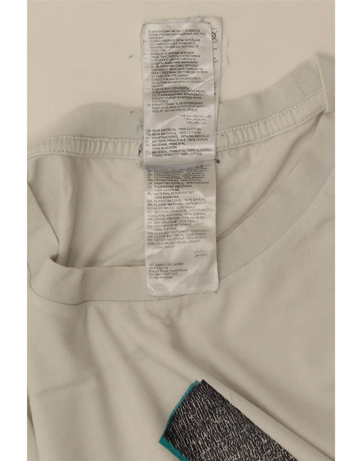 ADIDAS Mens Graphic T-Shirt Top Large White Cotton