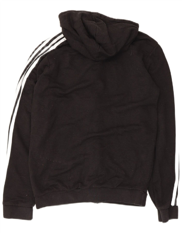 Adidas Mens Zip Hoodie Sweater Small Black Cotton