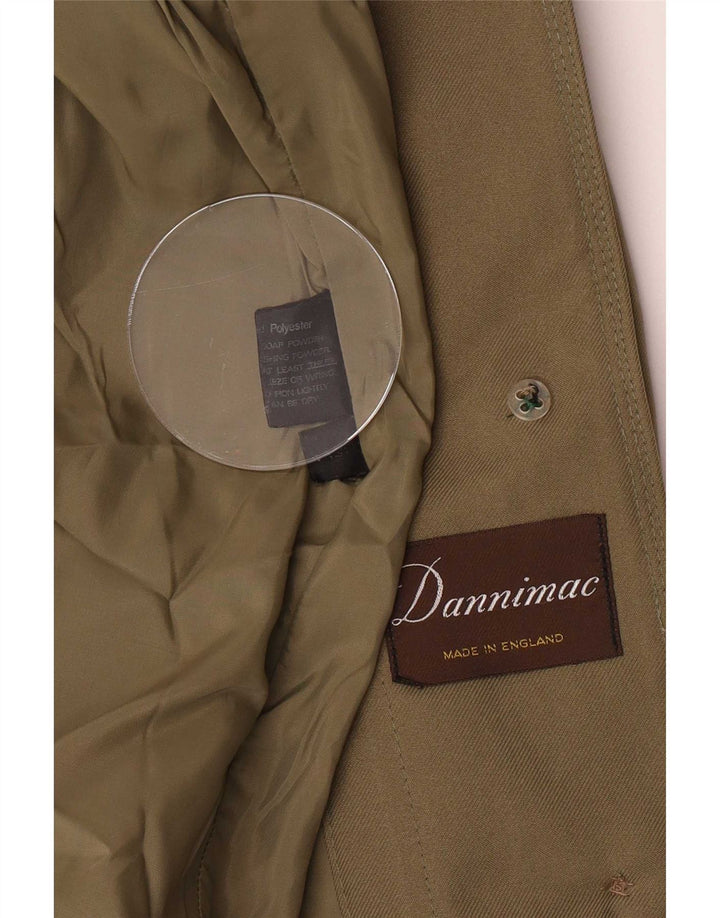 Dannimac Womens Overcoat UK 14 Medium Khaki Polyester