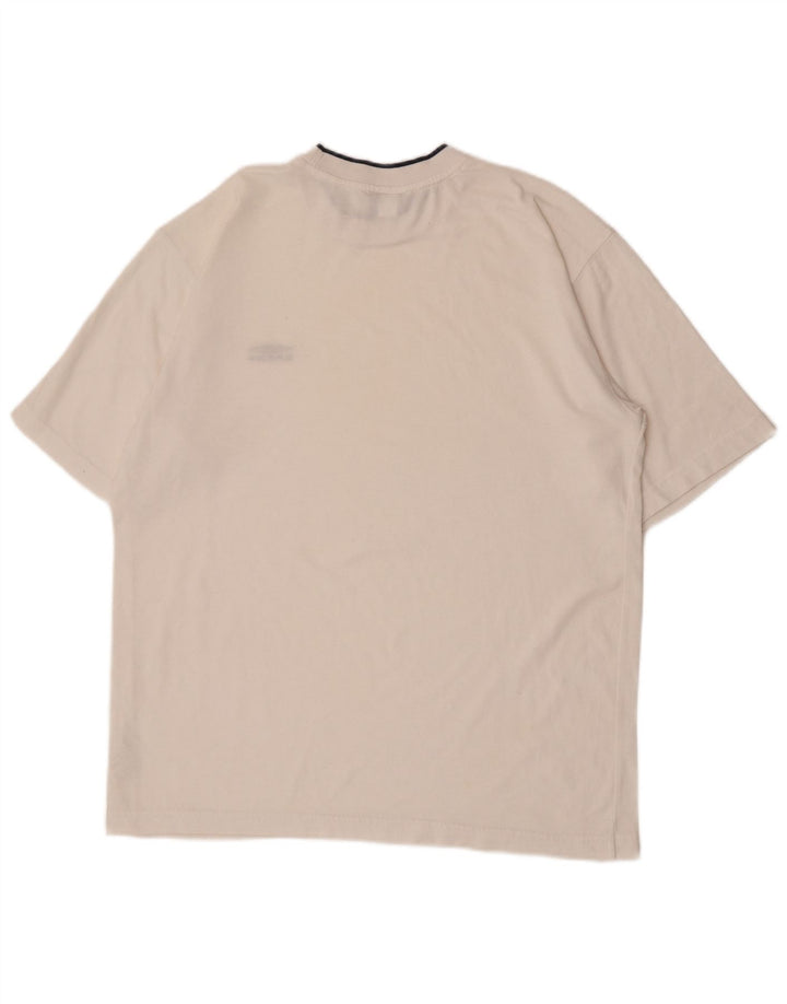 Umbro Mens Graphic T-Shirt Top Large Off White Polyester