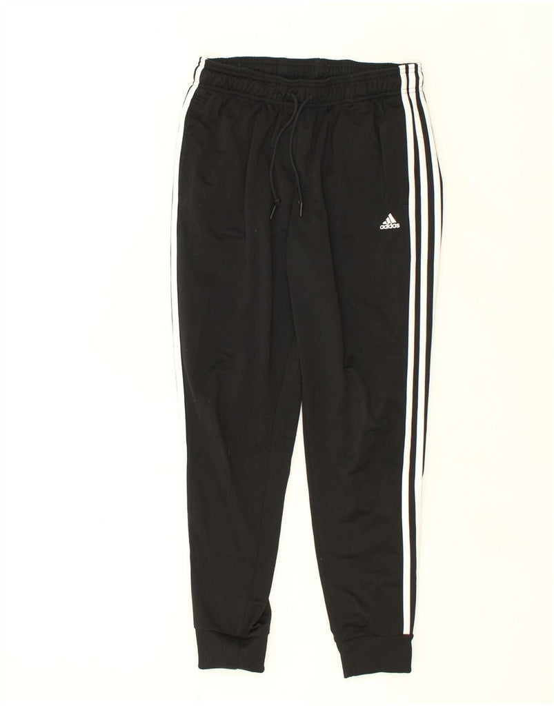 ADIDAS Womens Tracksuit Trousers UK 10 Small Black Polyester | Vintage Adidas | Thrift | Second-Hand Adidas | Used Clothing | Messina Hembry 