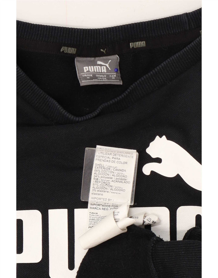 Puma Mens Graphic Sweatshirt Jumper Medium Navy Blue Cotton