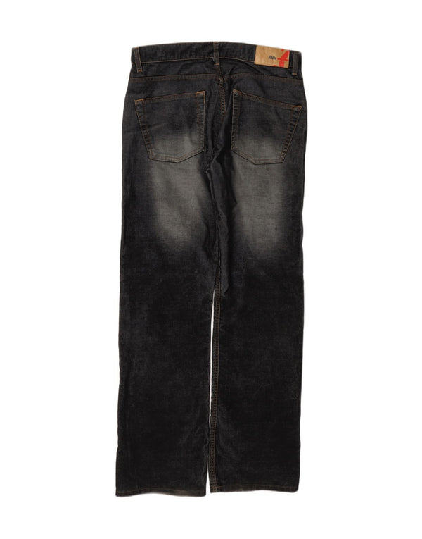 Zara Mens Low Waist Bootcut Casual Trousers EU 42 Large W32 L34 Black