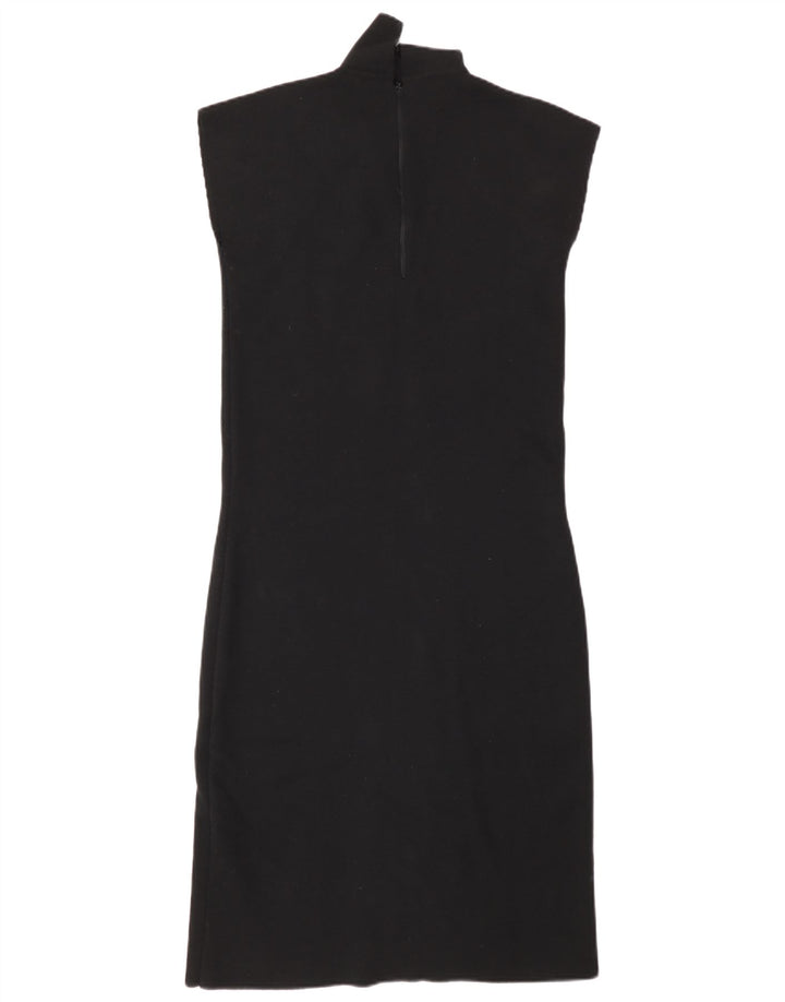 Intrend Womens Sleeveless Jumper Dress UK 10 Small Black Wool