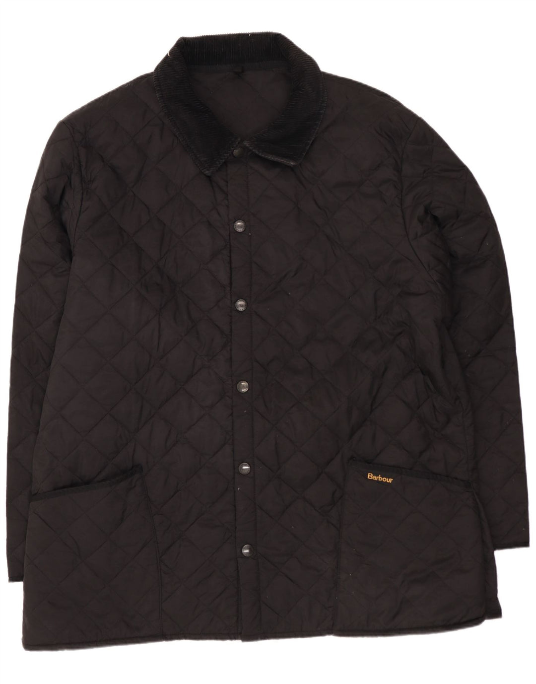 Barbour Mens Quilted Jacket UK 44 2XL Black Polyamide