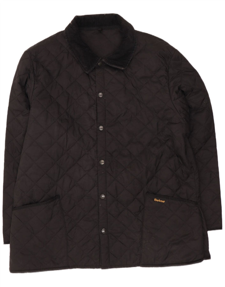 Barbour Mens Quilted Jacket UK 44 2XL Black Polyamide