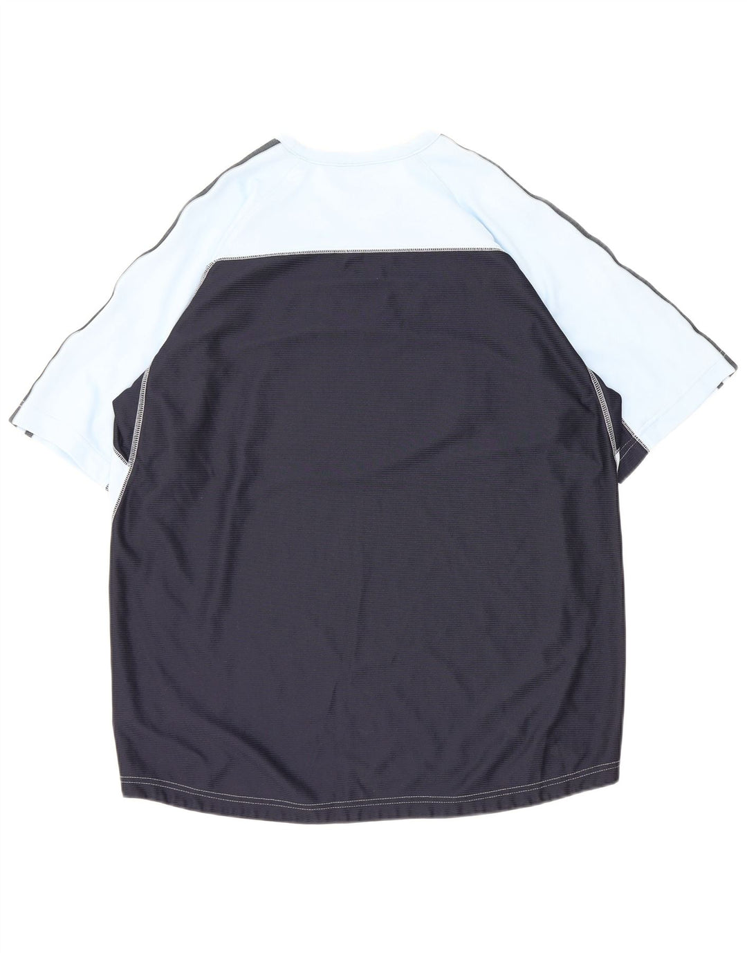 ADIDAS Mens Climacool T-Shirt Top Large Navy Blue Colourblock Polyester
