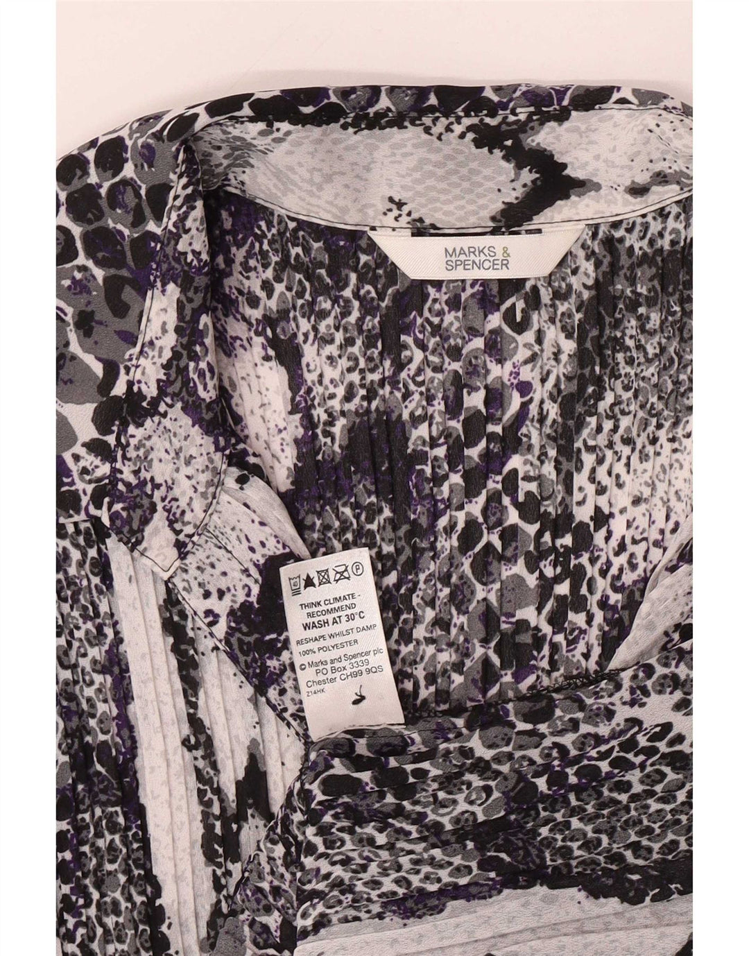 Marks & Spencer Womens Long Sleeve Blouse Top UK 8 Small Purple