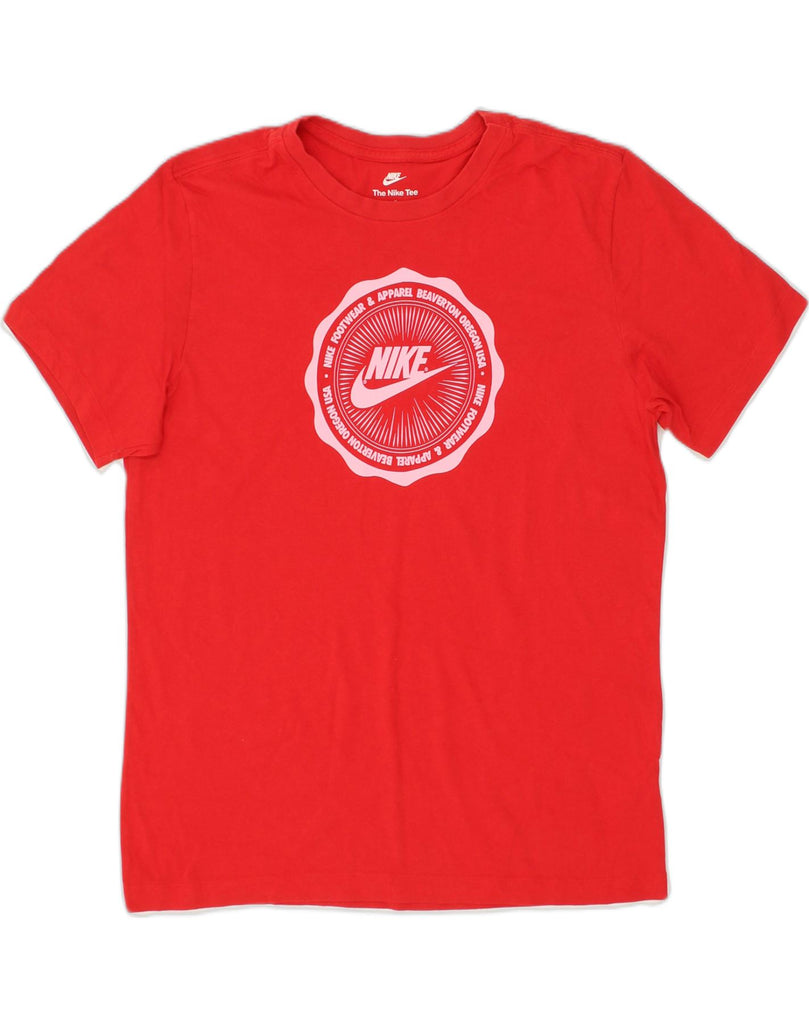 NIKE Mens Graphic T-Shirt Top Medium Red Cotton | Vintage Nike | Thrift | Second-Hand Nike | Used Clothing | Messina Hembry 