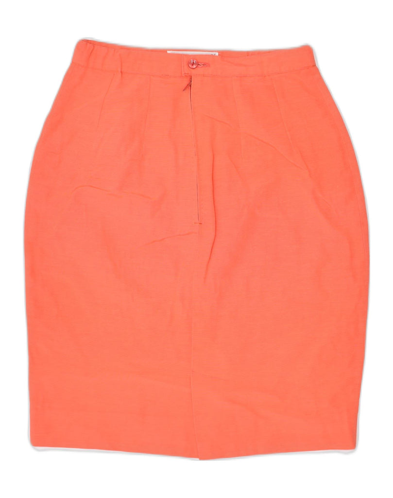 VINTAGE Womens High Waist Pencil Skirt W24 XS Orange Cotton | Vintage | Thrift | Second-Hand | Used Clothing | Messina Hembry 