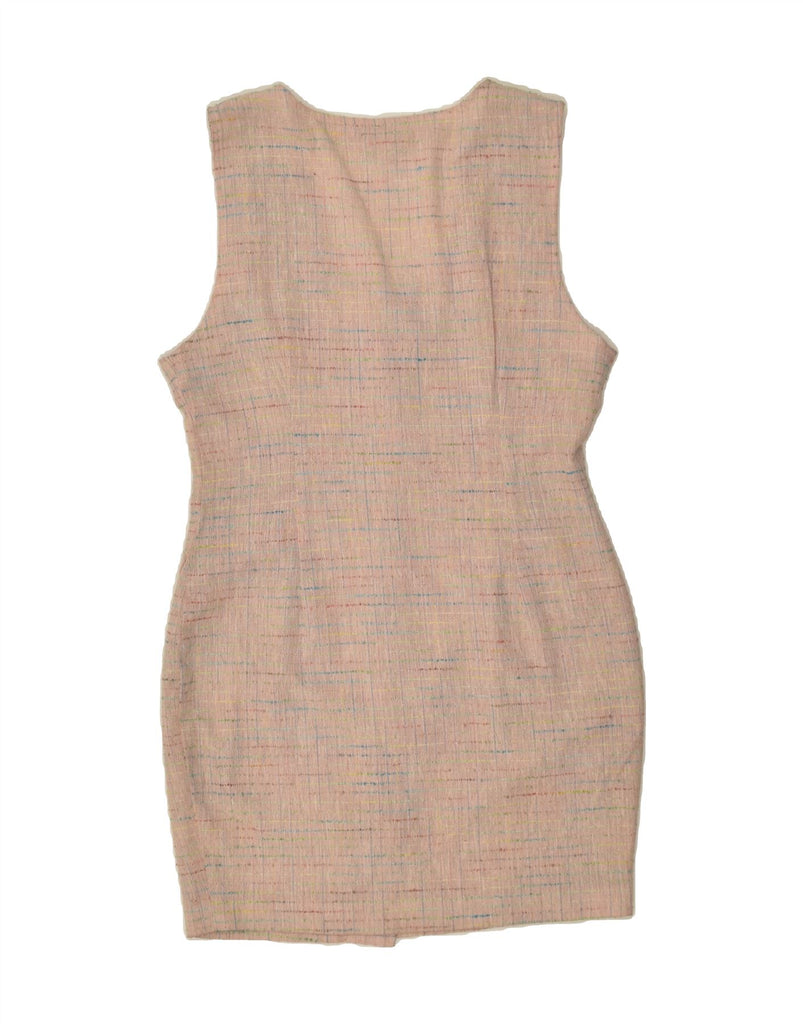 VINTAGE Womens Sleeveless Sheath Dress IT 44 Medium Beige | Vintage Vintage | Thrift | Second-Hand Vintage | Used Clothing | Messina Hembry 