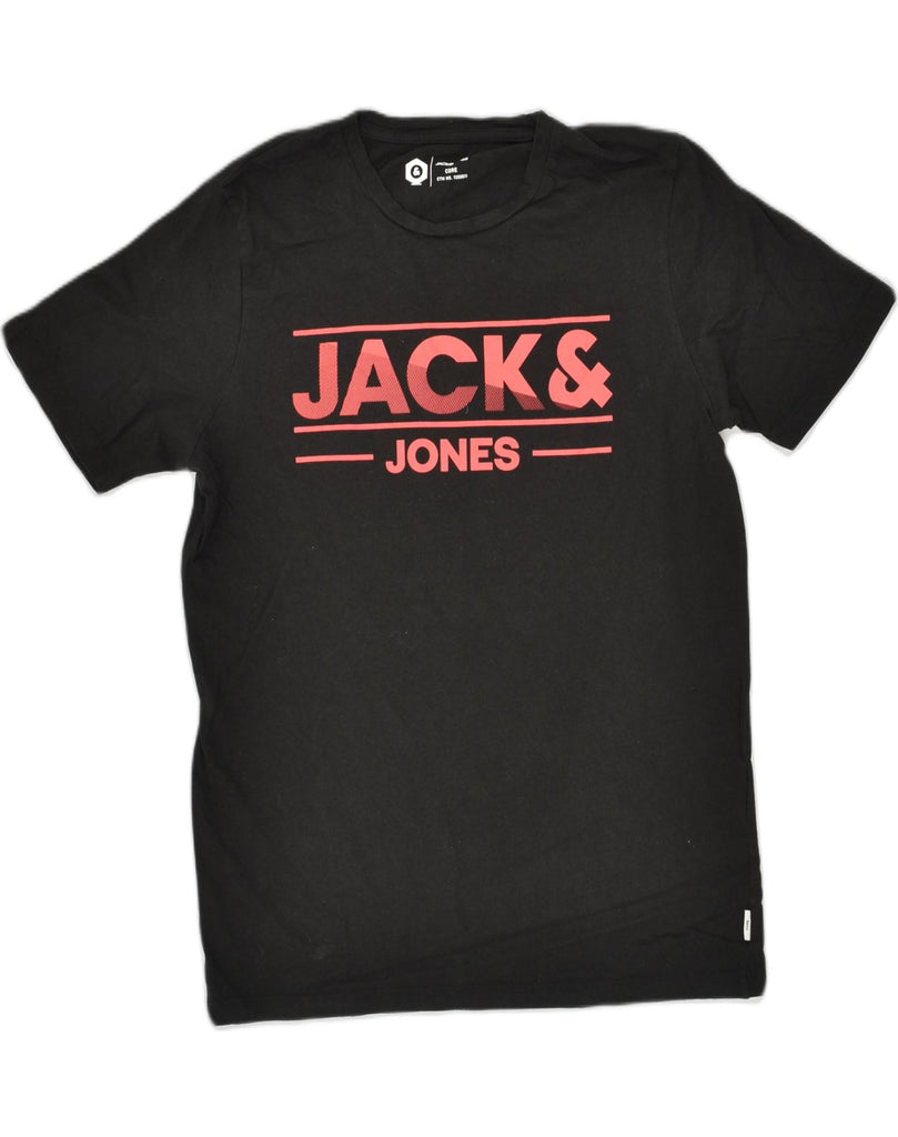 JACK & JONES Mens Graphic T-Shirt Top Large Black Cotton | Vintage Jack & Jones | Thrift | Second-Hand Jack & Jones | Used Clothing | Messina Hembry 