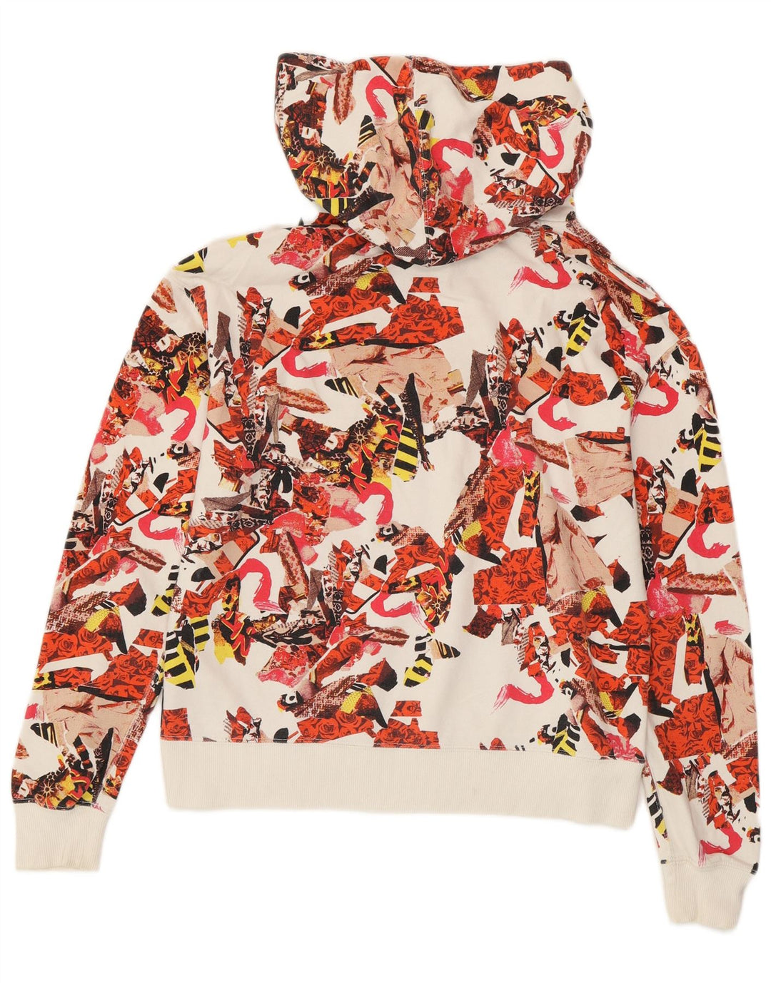 CONVERSE Womens Abstract Pattern Hoodie Jumper UK 10 Small Multicoloured