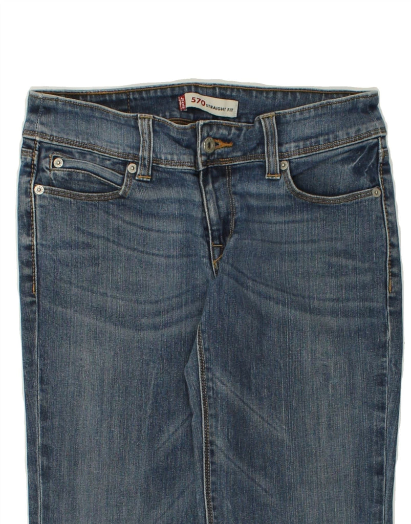 LEVI'S Womens 570 Straight Jeans W29 L28 Blue Cotton | Vintage Levi's | Thrift | Second-Hand Levi's | Used Clothing | Messina Hembry 