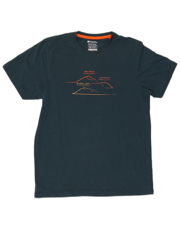 Mountain Warehouse Mens IsoCool Graphic T-Shirt Top Small Green Cotton