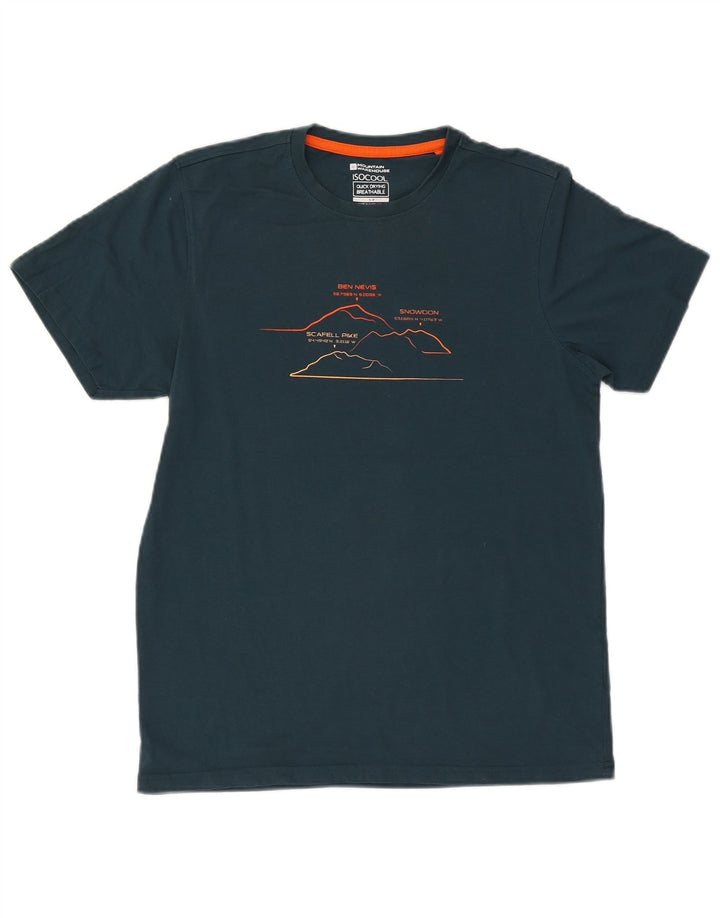 Mountain Warehouse Mens IsoCool Graphic T-Shirt Top Small Green Cotton