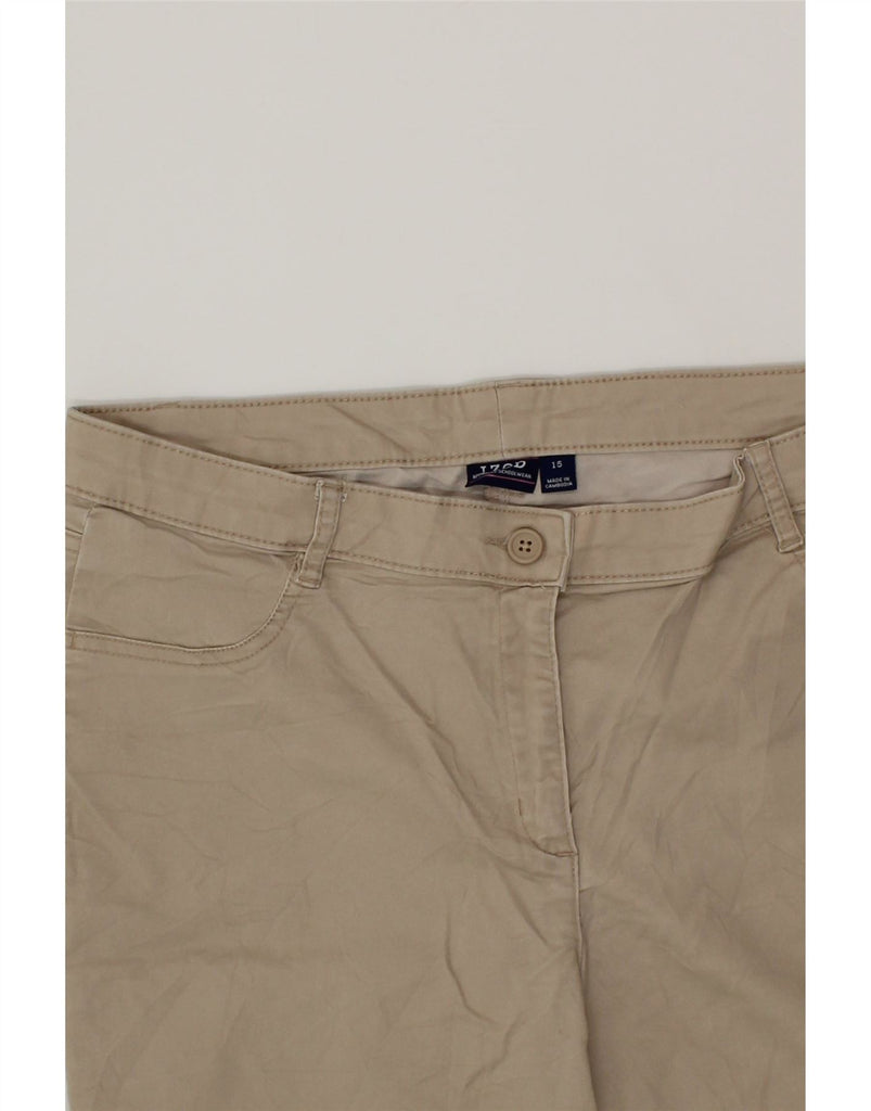 IZOD Girls Bermuda Shorts 14-15 Years W34  Beige Cotton Vintage Izod and Second-Hand Izod from Messina Hembry 