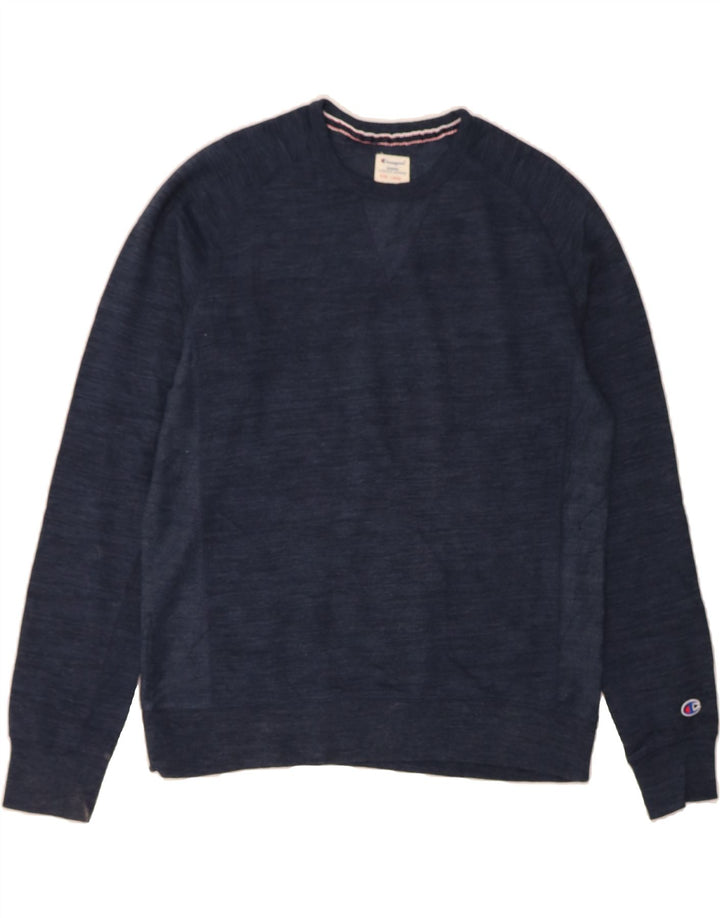 CHAMPION Mens Sweatshirt Jumper Large Navy Blue Cotton Vintage Champion and Second-Hand Champion from Messina Hembry 