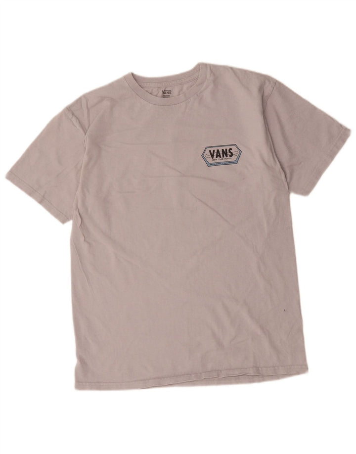 Vans Mens Graphic T-Shirt Top Medium Grey Cotton
