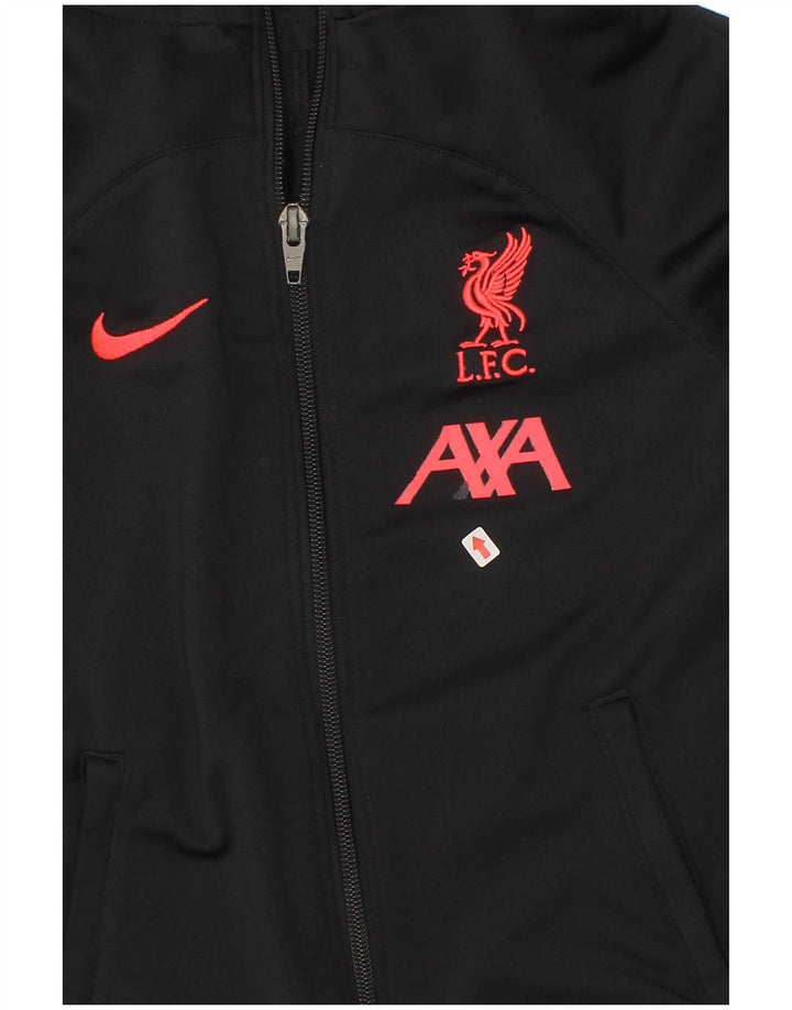 Nike Boys Liverpool Graphic Zip Hoodie Sweater 5-6 Years Medium Black