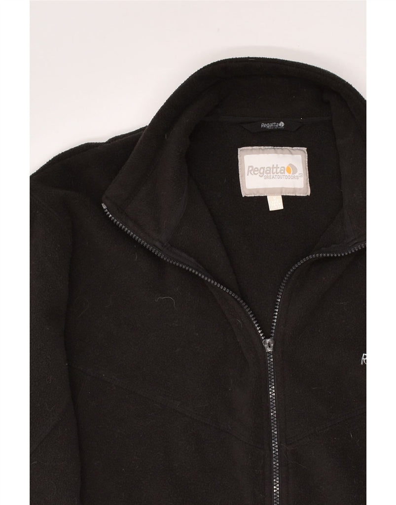 REGATTA Mens Fleece Jacket UK 38 Medium Black Polyester | Vintage Regatta | Thrift | Second-Hand Regatta | Used Clothing | Messina Hembry 