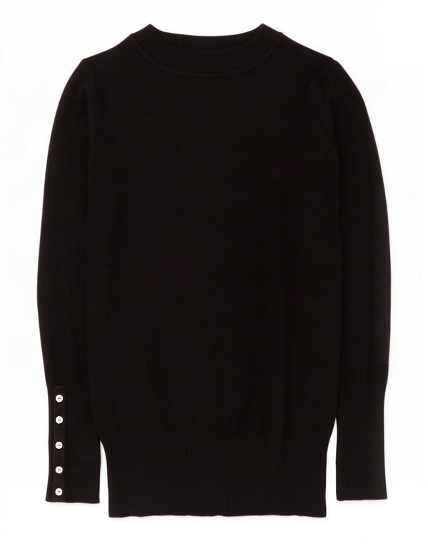 Zara Womens Turtle Neck Jumper Sweater UK 8 Small Black Rayon