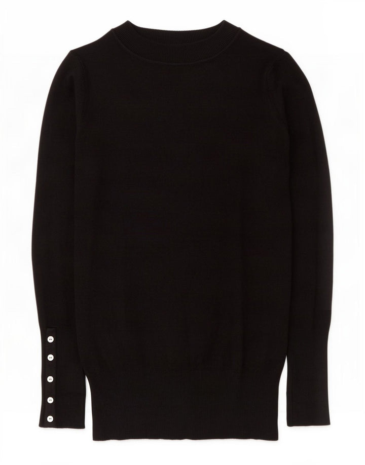 Zara Womens Turtle Neck Jumper Sweater UK 8 Small Black Rayon