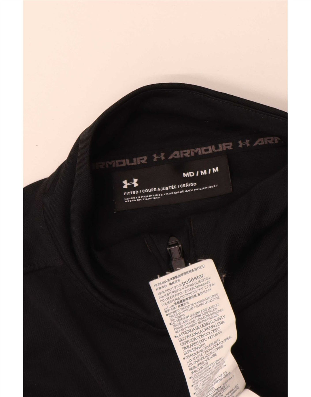 Under Armour Mens Tracksuit Top Jacket Medium Black Polyester