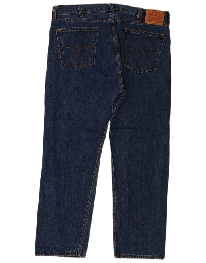 Levi's Mens 505 Straight Jeans W40 L30 Navy Blue Cotton