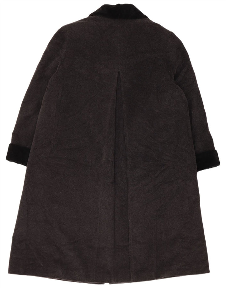 Delia Ferrari Womens Loose Fit Overcoat IT 45 Large Grey Wool