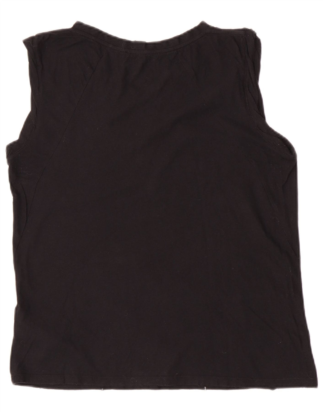 Liu Jo Womens Graphic Vest Top UK 10 Small Black Cotton