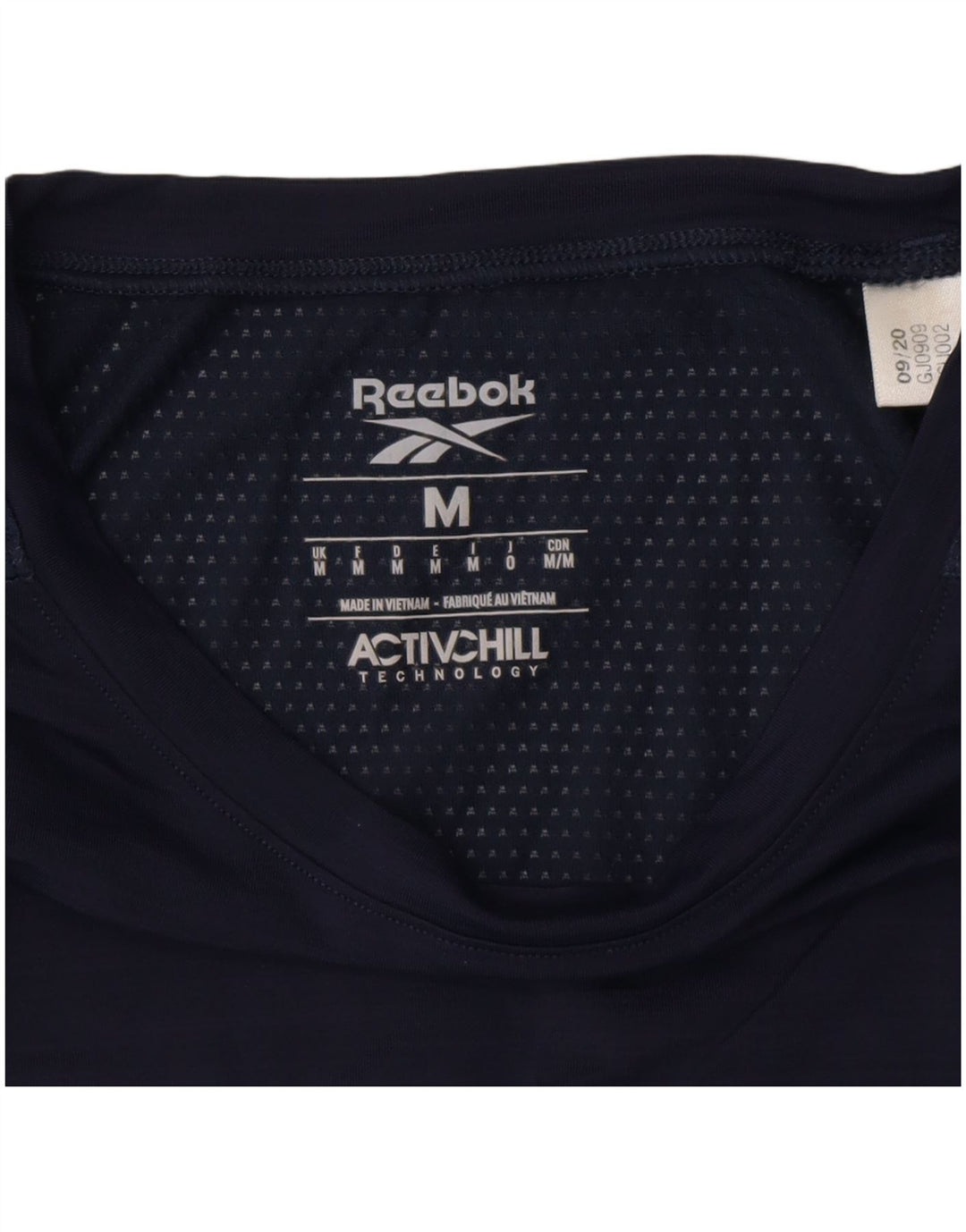 REEBOK Mens Graphic T-Shirt Top Medium Navy Blue