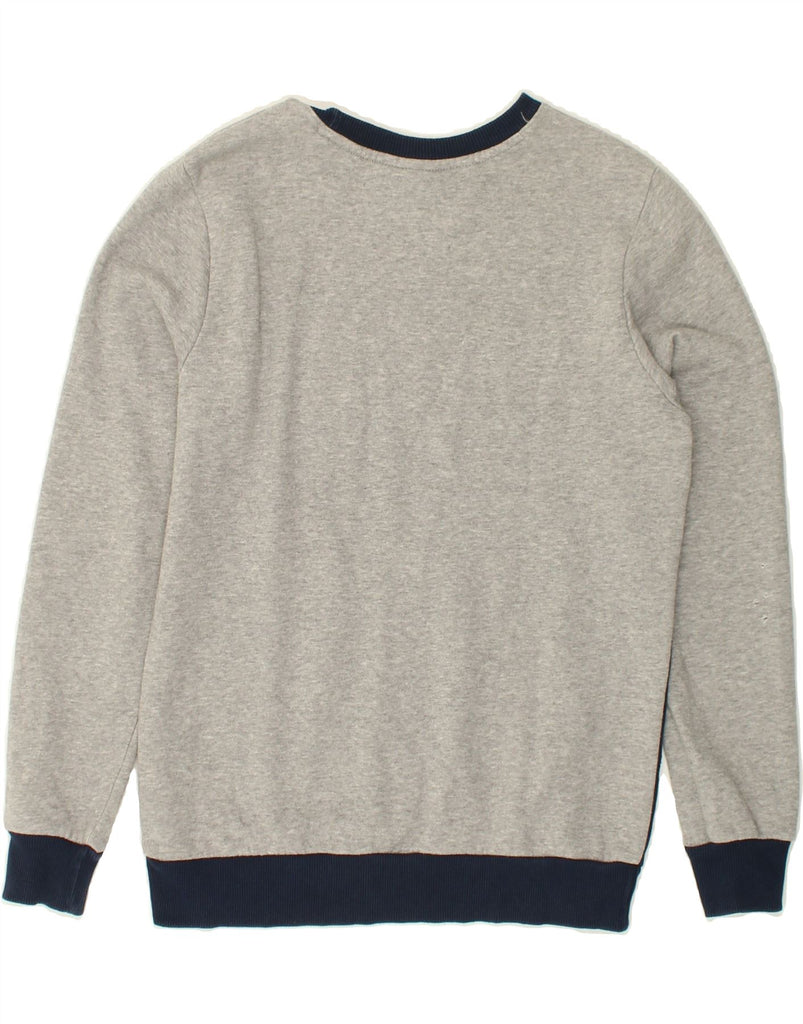 ADIDAS Boys Graphic Sweatshirt Jumper 13-14 Years Grey Colourblock Cotton | Vintage Adidas | Thrift | Second-Hand Adidas | Used Clothing | Messina Hembry 