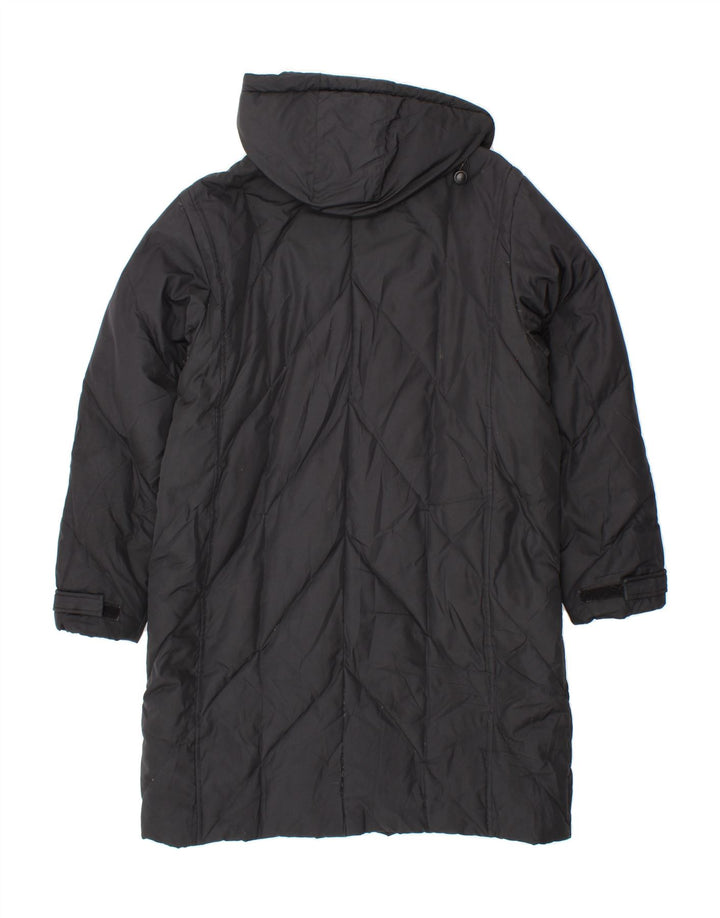 ASICS Womens Hooded Padded Coat UK 16 Large Black Polyester Vintage Asics and Second-Hand Asics from Messina Hembry 