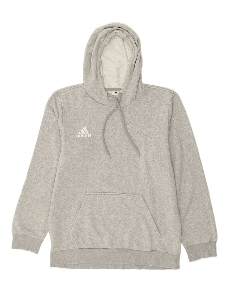 ADIDAS Mens Hoodie Jumper Medium Grey Cotton | Vintage Adidas | Thrift | Second-Hand Adidas | Used Clothing | Messina Hembry 