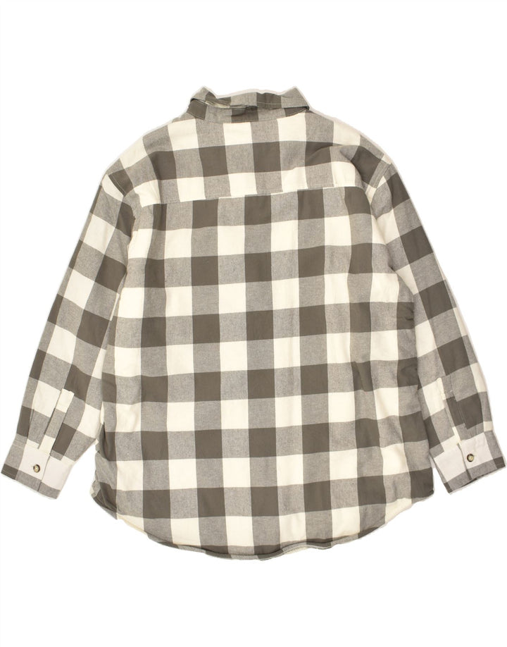 VINTAGE Womens Lumberjack  Flannel Shirt XL Grey Check Cotton Vintage Vintage and Second-Hand Vintage from Messina Hembry 
