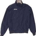 ASICS Mens Bomber Jacket UK 36 Small Navy Blue Nylon Vintage Asics and Second-Hand Asics from Messina Hembry 