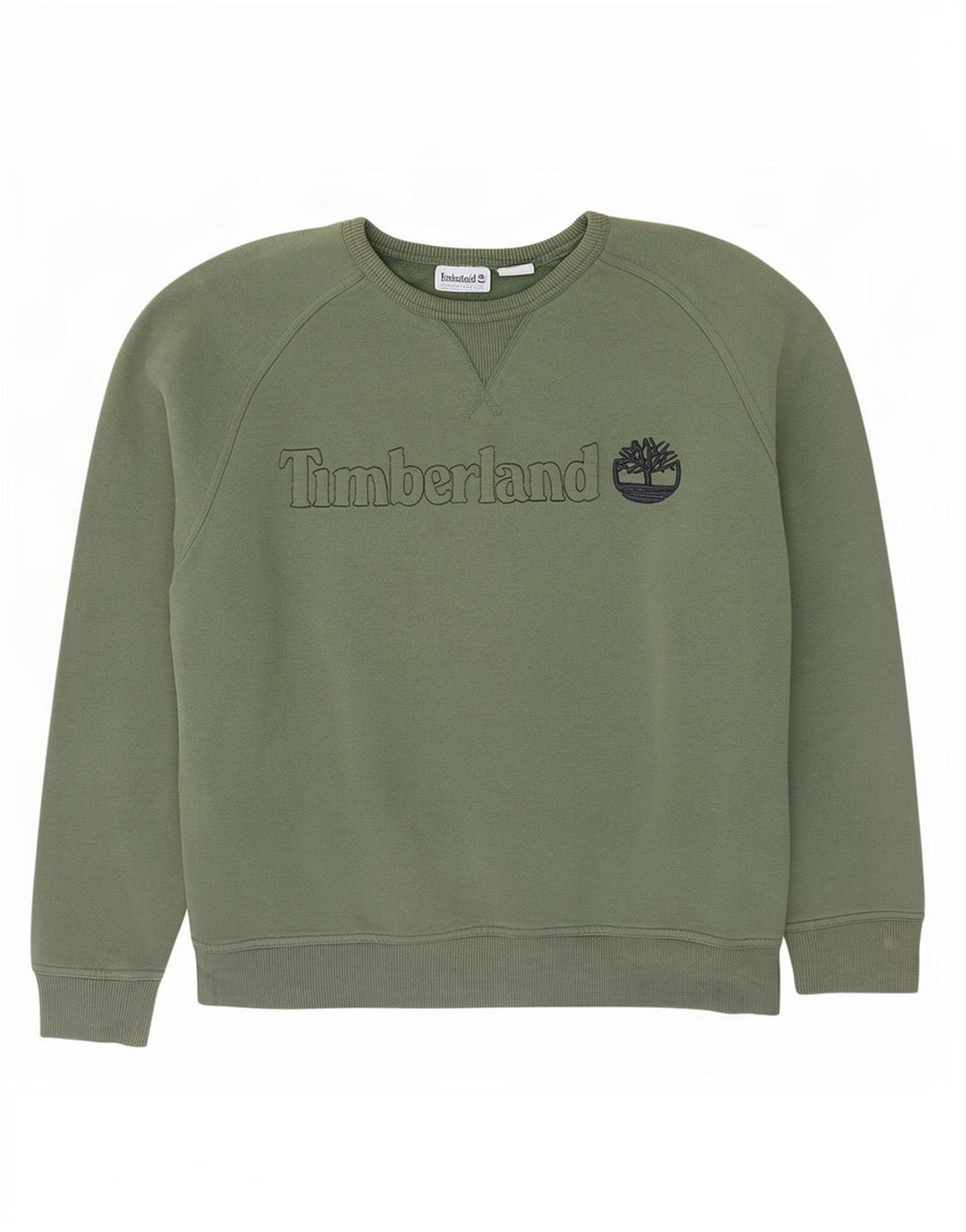 Timberland Mens Graphic Sweatshirt Jumper Large Green Cotton