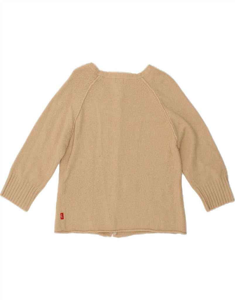 LEVI'S Girls Cardigan Sweater 11-12 Years XL Beige Acrylic Vintage Levi's and Second-Hand Levi's from Messina Hembry 