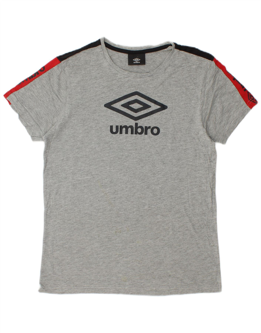 Umbro Boys Graphic T-Shirt Top 15-16 Years Grey Colourblock