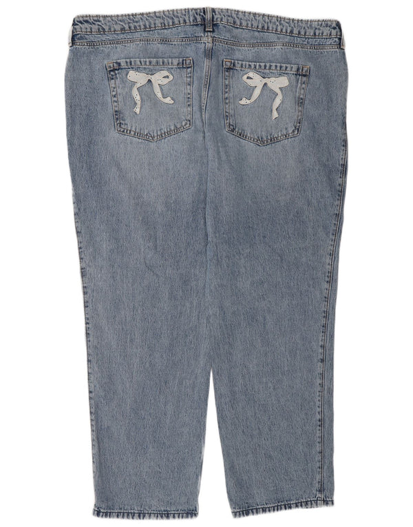 Hollister Womens Low Waist Loose Jeans US 20 3XL W35 L31 Blue Cotton