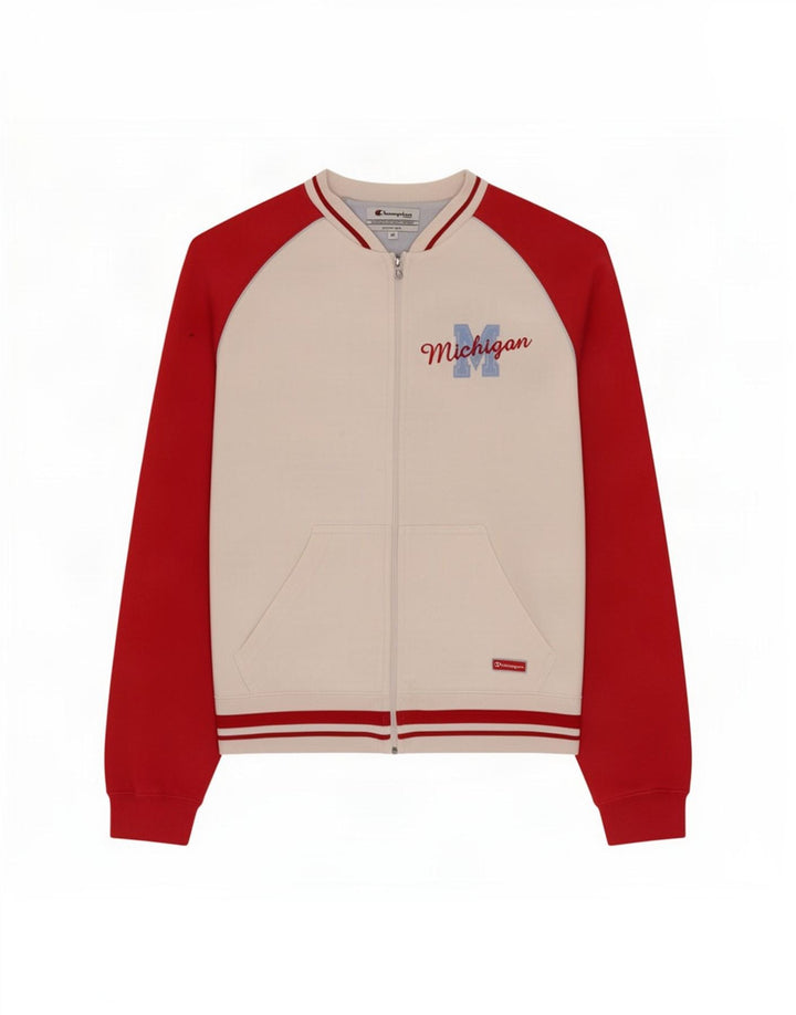 Champion Womens Michigan Tracksuit Top Jacket UK 12 Medium White