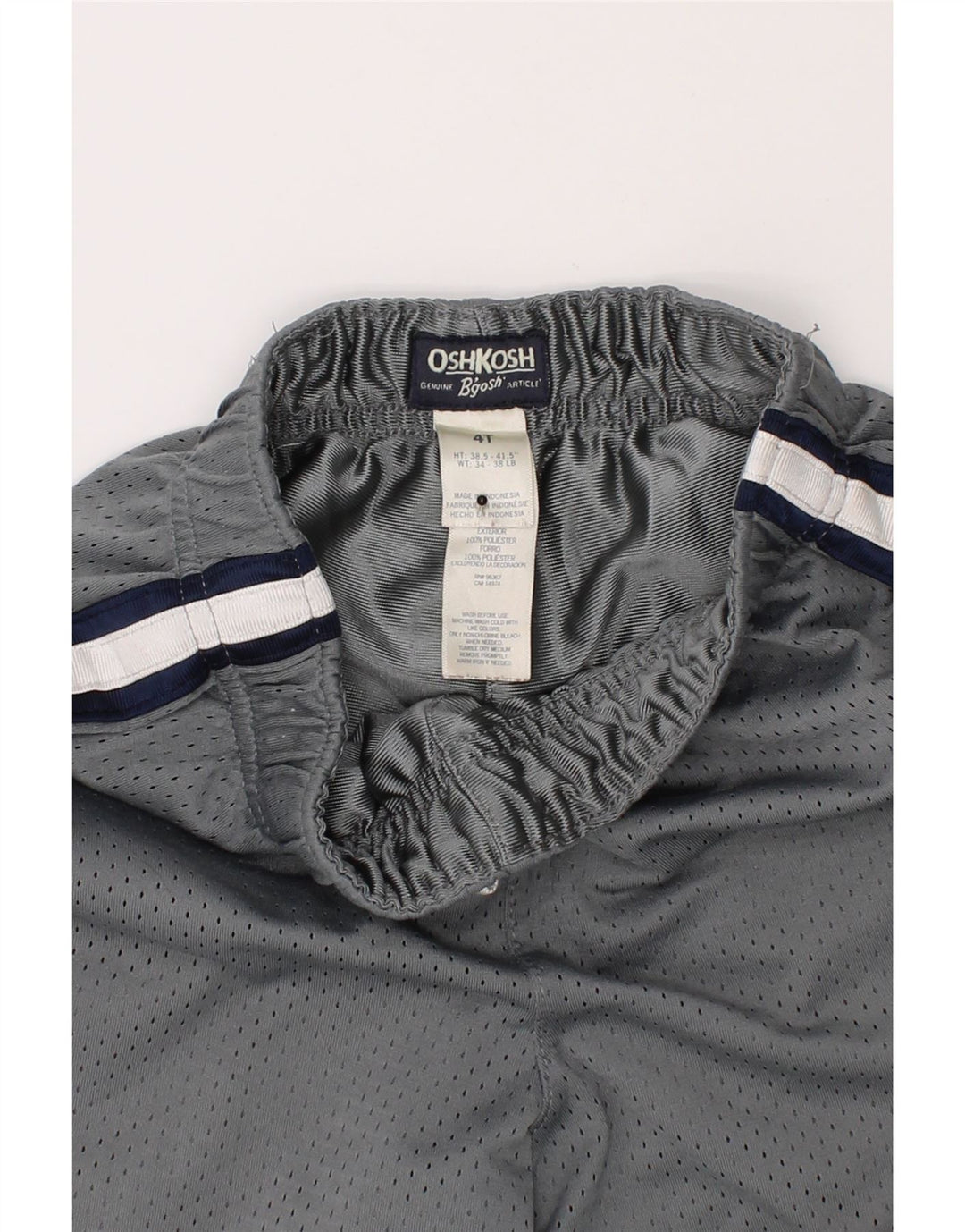 OSH KOSH Boys Sport Shorts 3-4 Years  Grey Colourblock Polyester Vintage Osh Kosh and Second-Hand Osh Kosh from Messina Hembry 