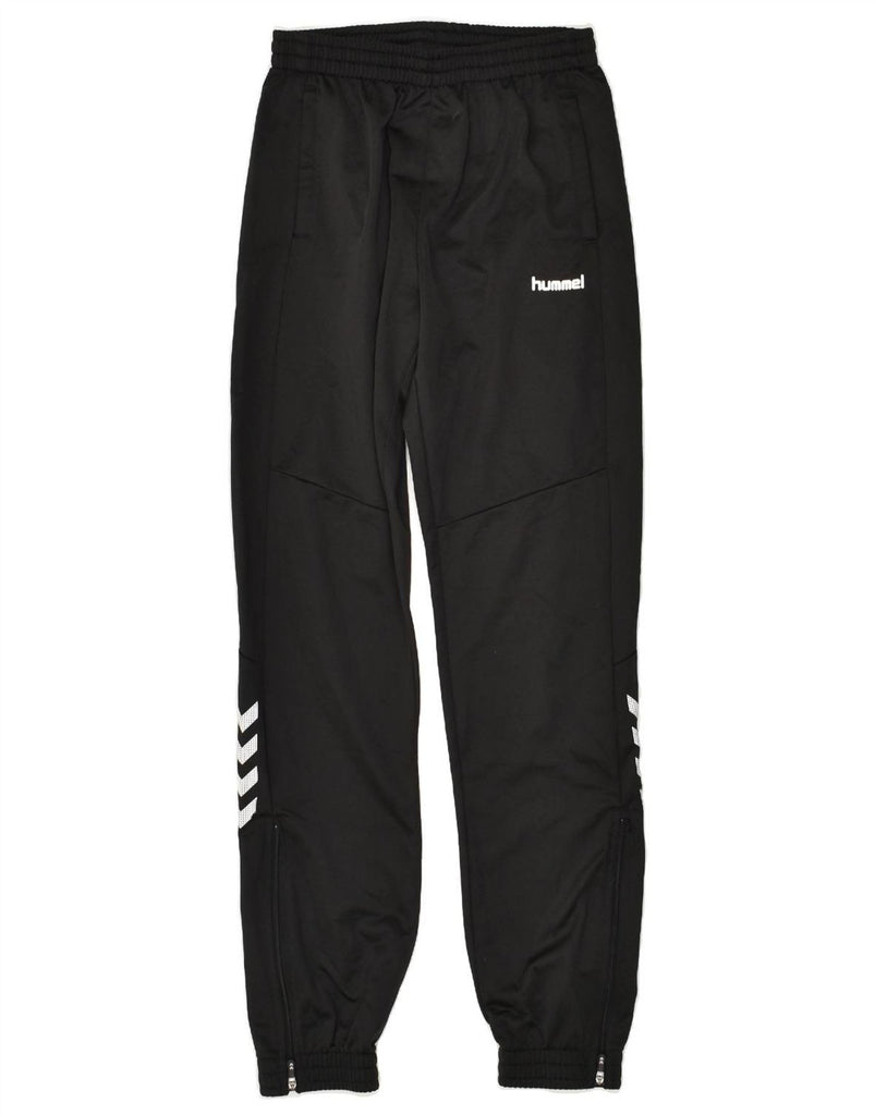 HUMMEL Boys Tracksuit Trousers 13-14 Years Black Polyester | Vintage Hummel | Thrift | Second-Hand Hummel | Used Clothing | Messina Hembry 